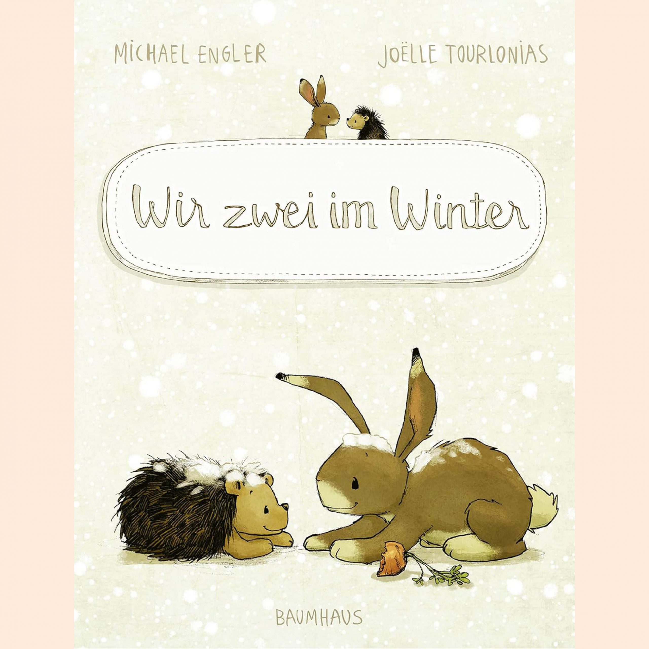 Buchcover mit einem Igel und einem Hasen.